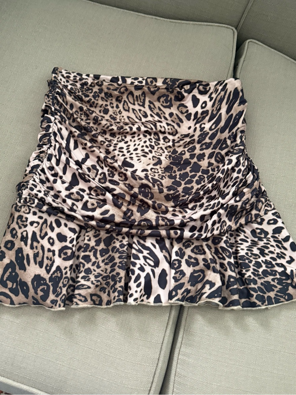 Princess Polly Leopard-Print Mini Skirt in Tan and Black